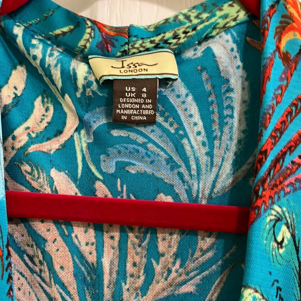 Issa London silk jersey US 4 UK 8 side zipper